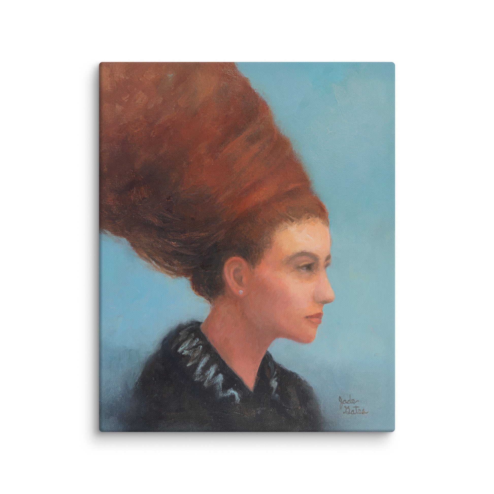 The beehive red hair-do portrait print, nostalgic, wall art