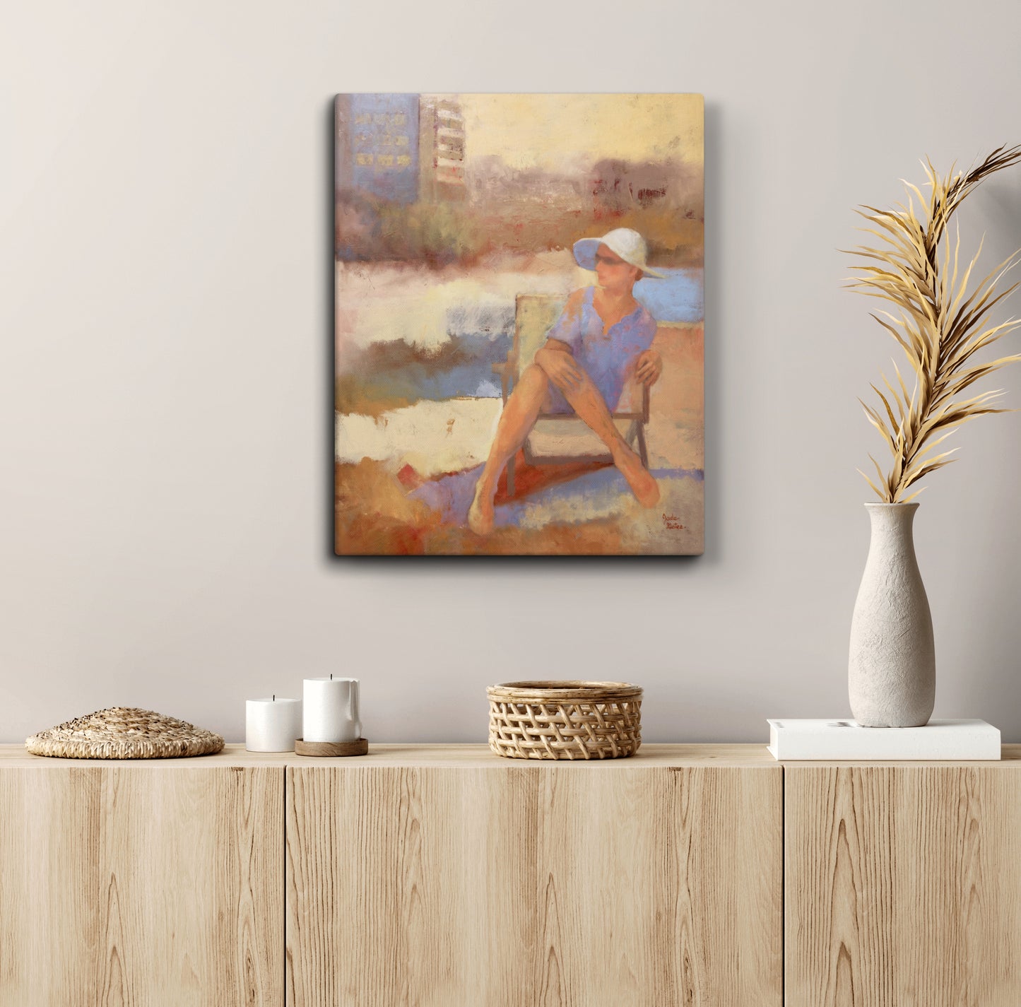 Woman with White Hat